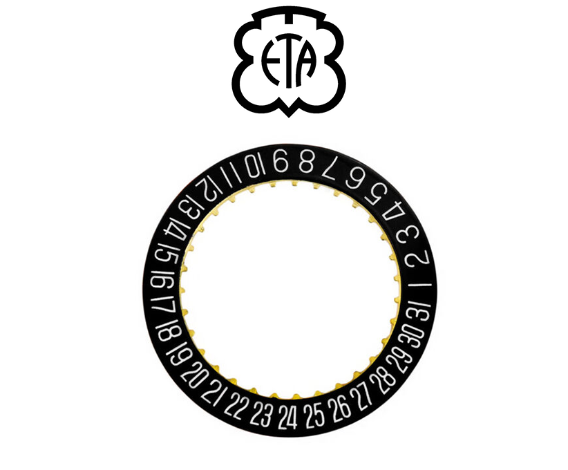 Genuine Swiss Eta 2824.2 Date Ring / Date Disc, also fits 2892.A2 + Many More