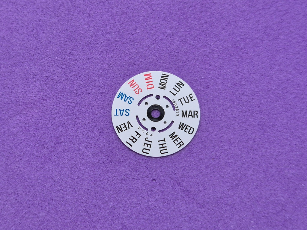 Genuine SEIKO Day Disc for - NH36 - 4R36 - 4R36A - 7S26 English & French