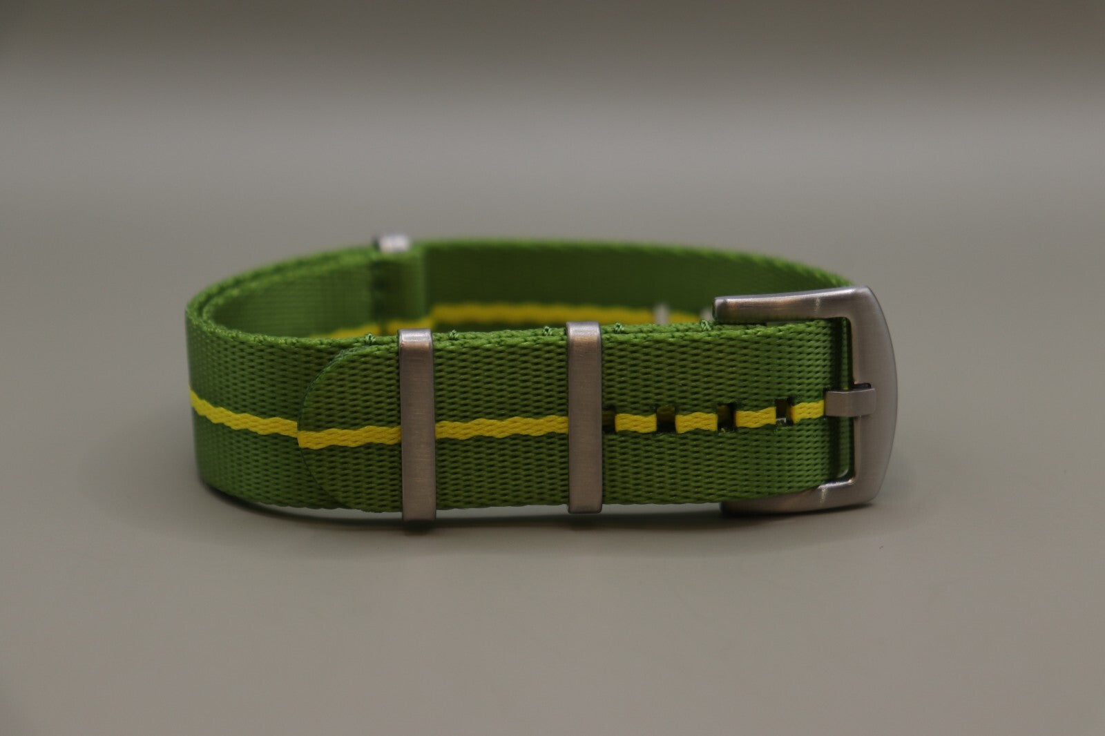 Army Ballistic Threaded Nylon Green & Yellow MOD G10 Watch Strap 18-20-22mm