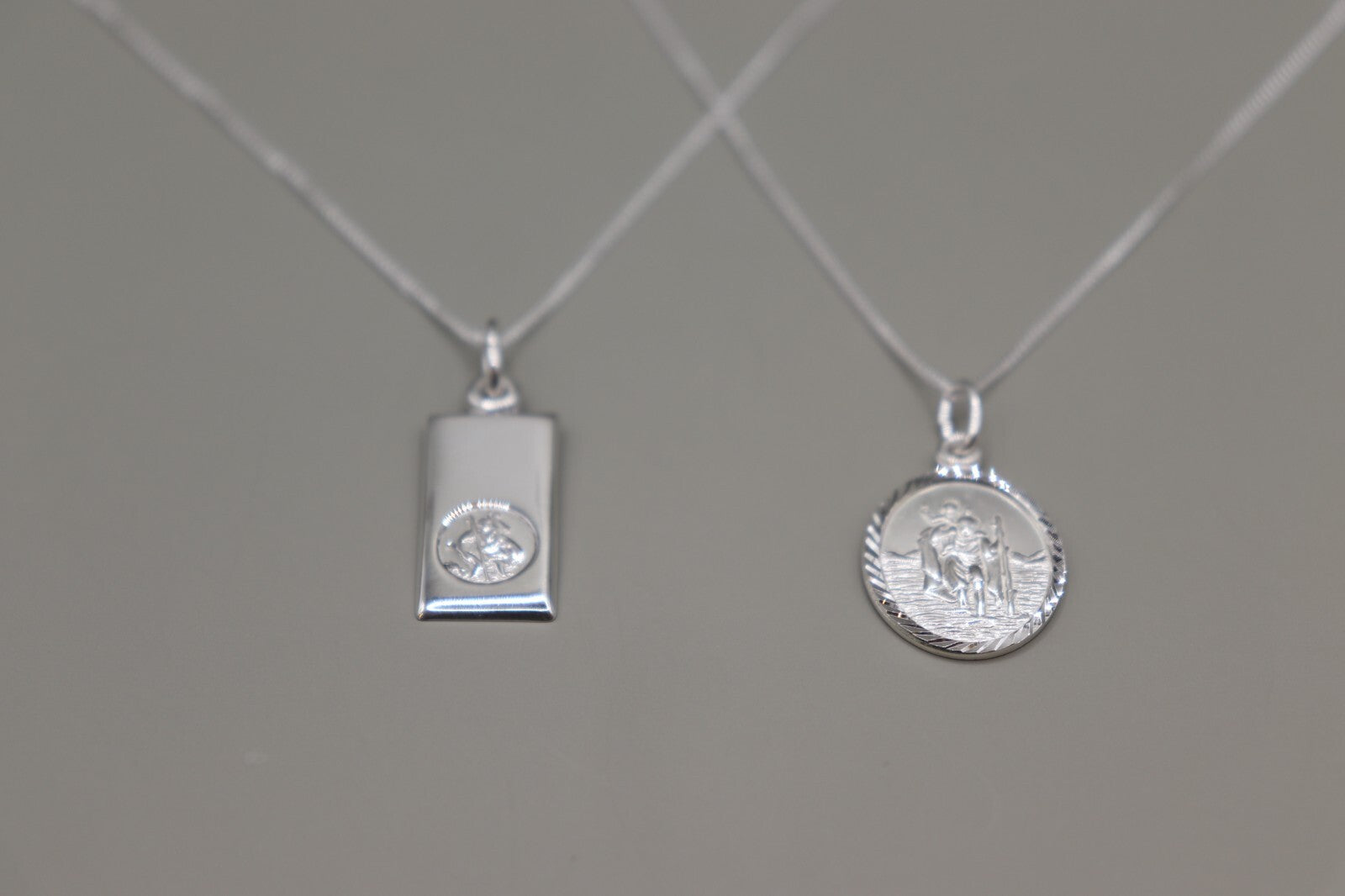 925 Genuine Silver St Christopher Pendant With Necklace 16"-18"-20"-22"
