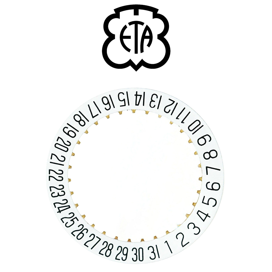 Genuine Swiss Eta 2824.2 Date Ring / Date Disc, also fits 2892.A2 + Many More