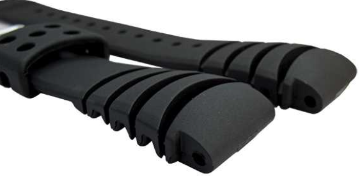 Genuine Seiko Watch Strap Black Replacement Silicon Rubber 4KR3JZ with SS Buckle