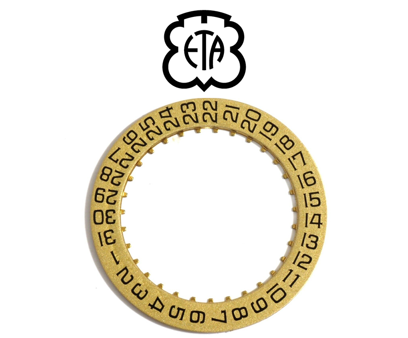 Genuine Swiss Eta 2824.2 Date Ring / Date Disc, also fits 2892.A2 + Many More