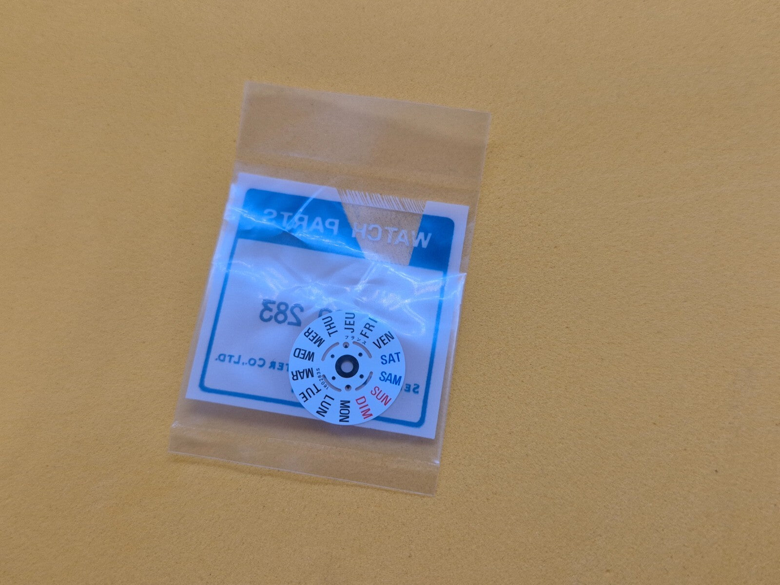 Genuine SEIKO Day Disc for - NH36 - 4R36 - 4R36A - 7S26 English & French