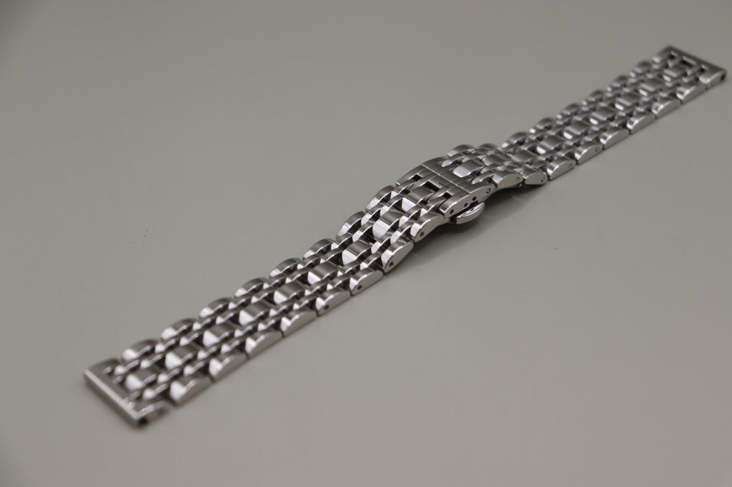 Full Mirror Solid Link 316L Stainless Steel Watch Strap 18 - 20 - 22 - 24mm
