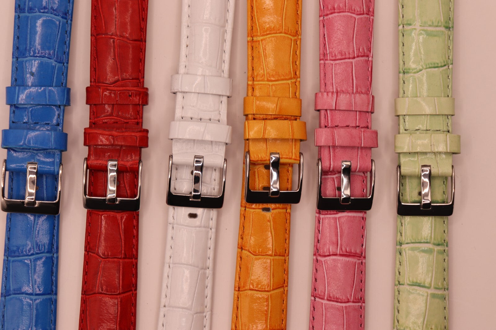 Luxury HIGH SHINE Padded Croc Grain, GENUINE CALF LEATHER, Ladies & Gents Sizes