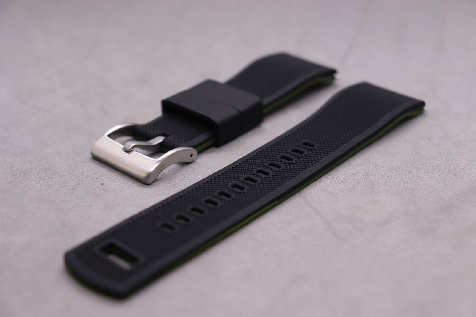 22mm SILICONE RUBBER DIVER/RACING CONTRAST WATCH STRAPS