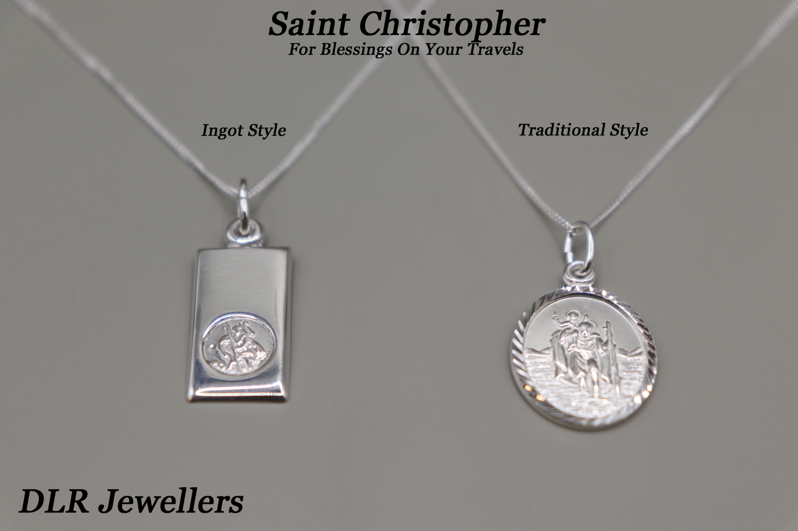 925 Genuine Silver St Christopher Pendant With Necklace 16"-18"-20"-22"