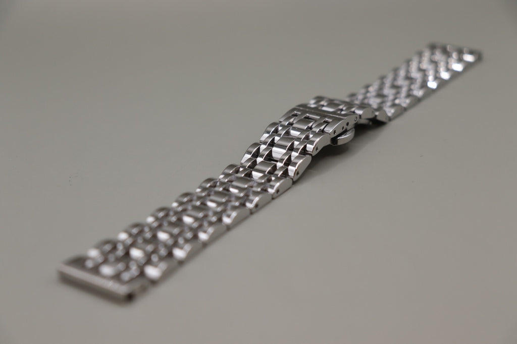 Full Mirror Solid Link 316L Stainless Steel Watch Strap 18 - 20 - 22 - 24mm