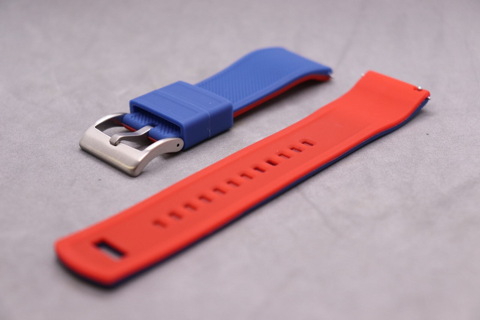 22mm SILICONE RUBBER DIVER/RACING CONTRAST WATCH STRAPS