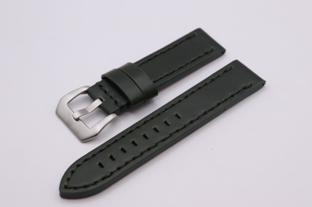 Made For PANERAI - Soft GENUINE Leather Coloured Watch Straps - 22 - 24 - 26mm