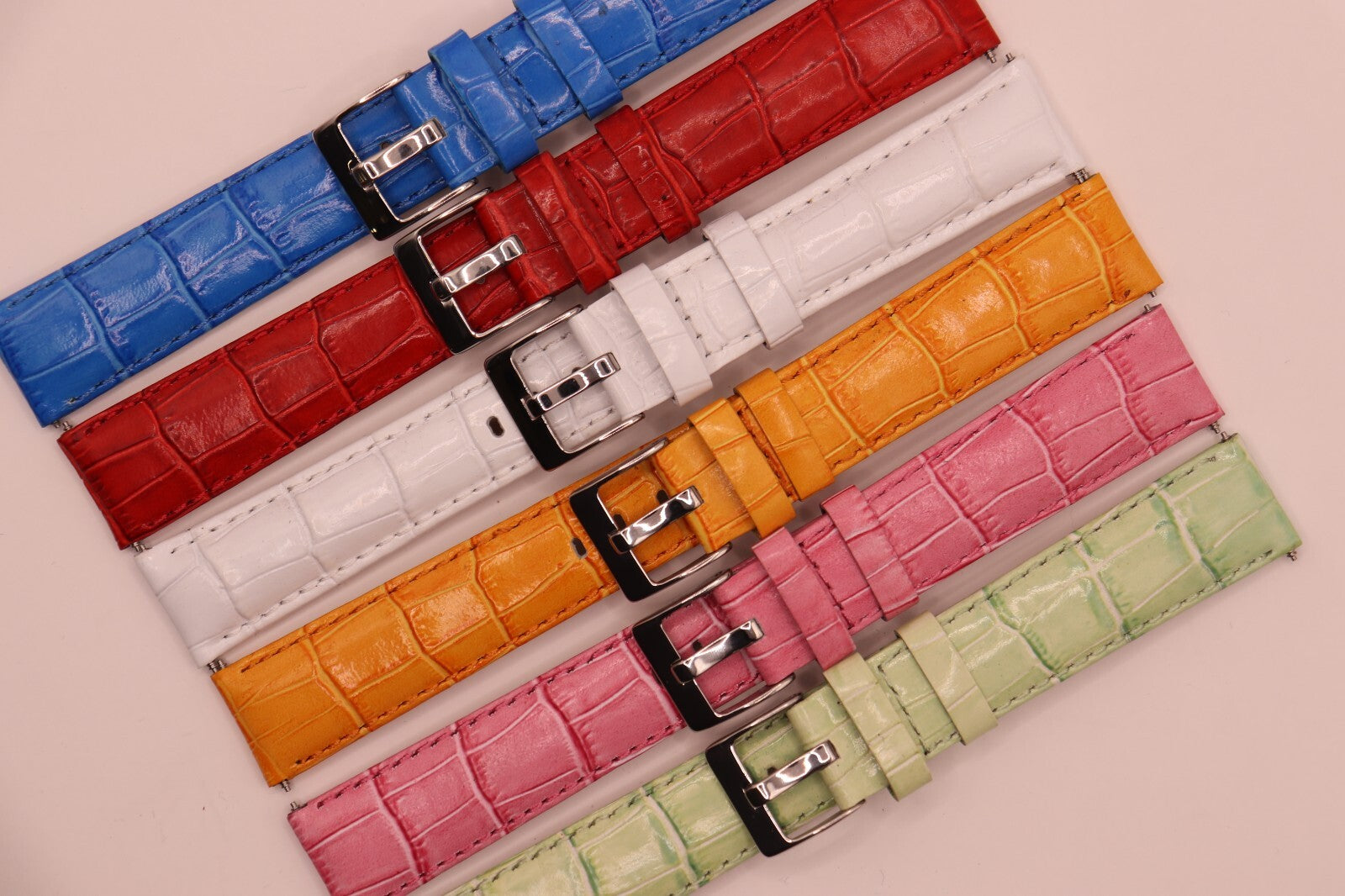 Luxury HIGH SHINE Padded Croc Grain, GENUINE CALF LEATHER, Ladies & Gents Sizes