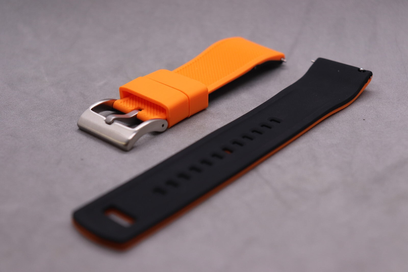 22mm SILICONE RUBBER DIVER/RACING CONTRAST WATCH STRAPS