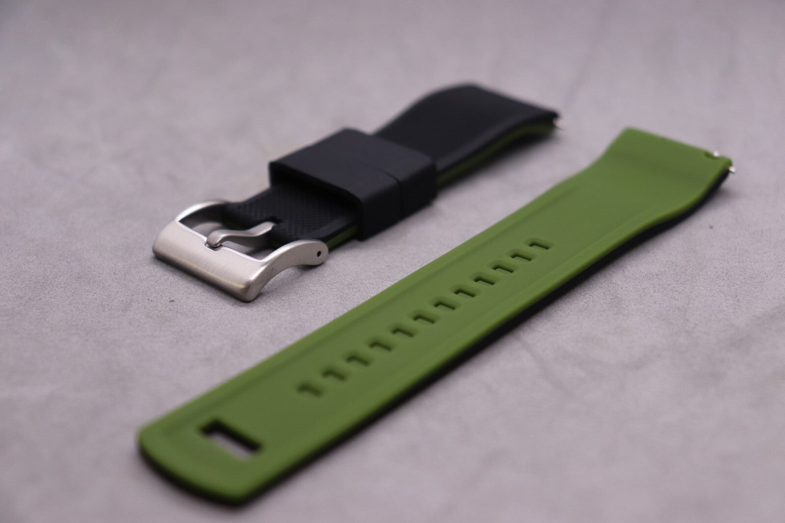 22mm SILICONE RUBBER DIVER/RACING CONTRAST WATCH STRAPS