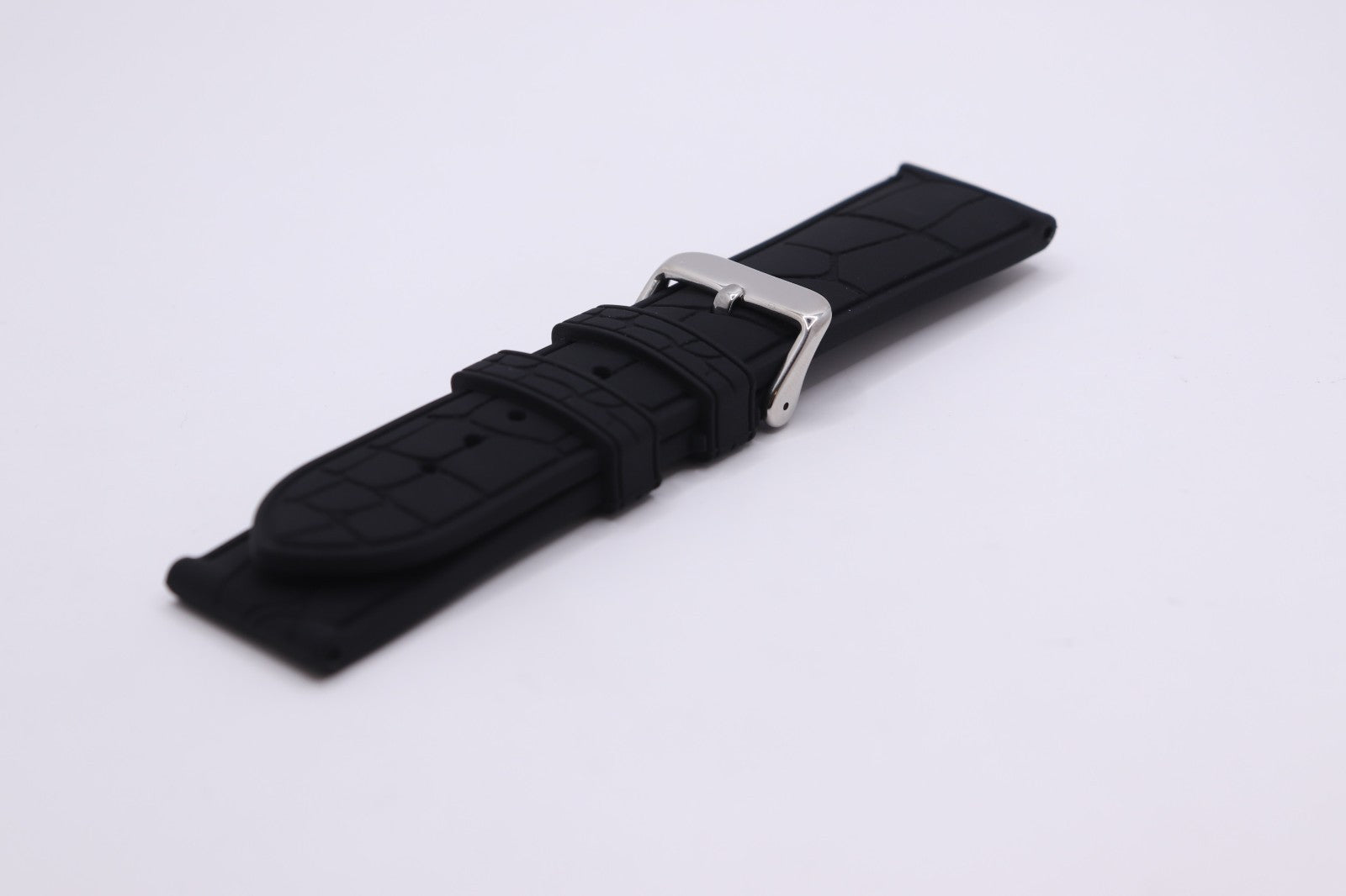 Alligator/Crocodile Cut Out Effect - Premium Silicone Rubber Watch Strap - Vegan