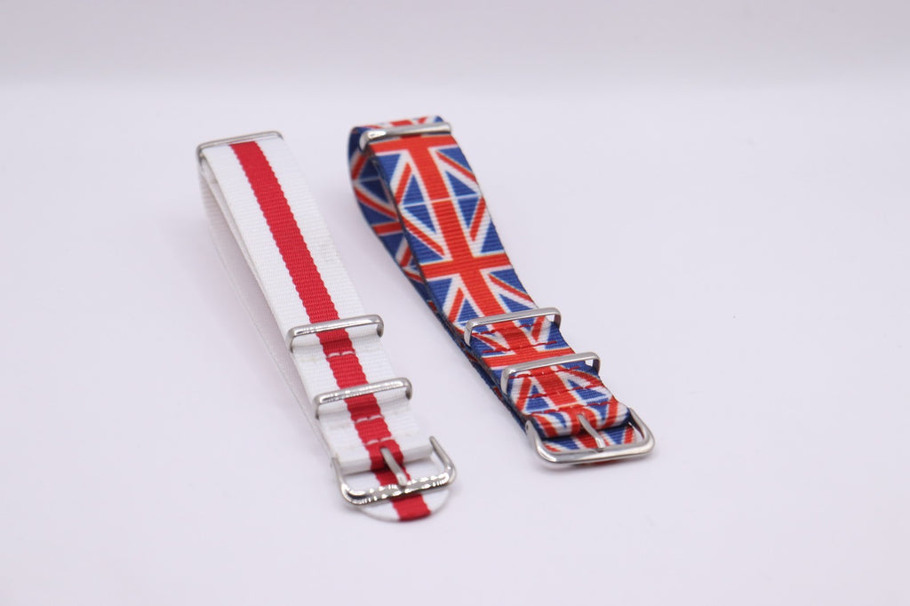 Military MOD Ballistic Threaded Nylon England & Union Jack Watch Strap