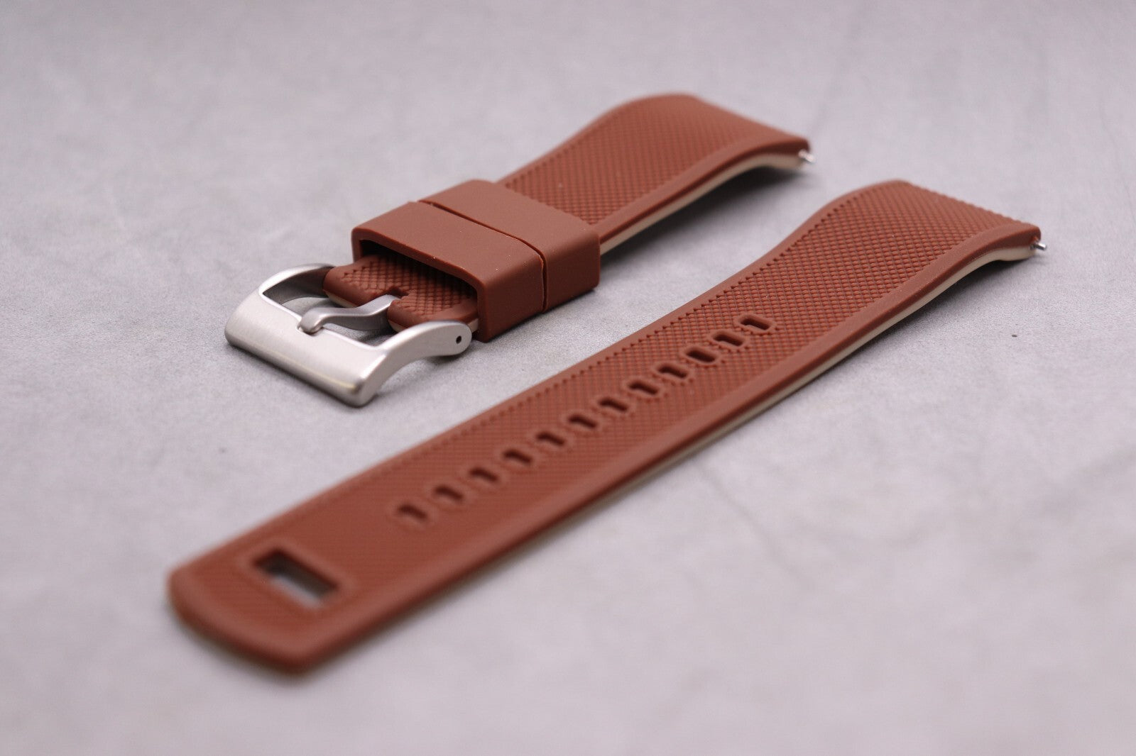 22mm SILICONE RUBBER DIVER/RACING CONTRAST WATCH STRAPS