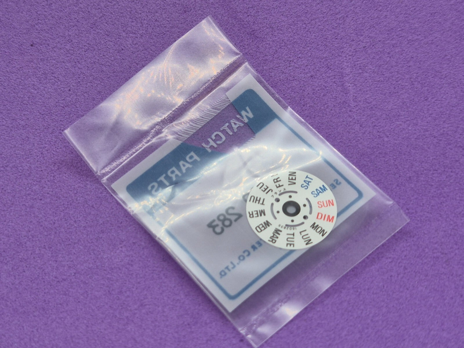 Genuine SEIKO Day Disc for - NH36 - 4R36 - 4R36A - 7S26 English & French