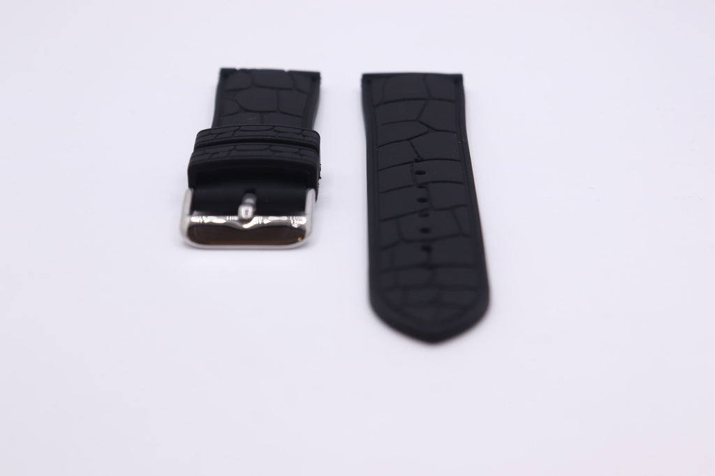 Alligator/Crocodile Cut Out Effect - Premium Silicone Rubber Watch Strap - Vegan