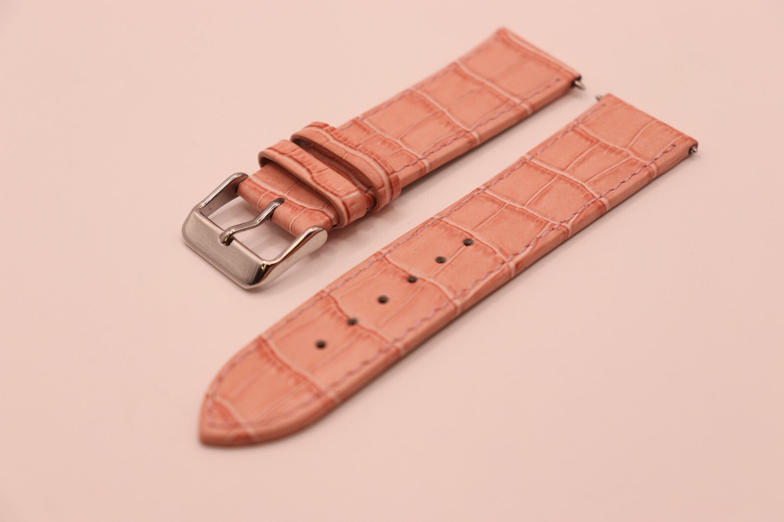 Coloured Crocodile Grain Italian Calf Leather Watch Straps - Extra Wide 20-30mm