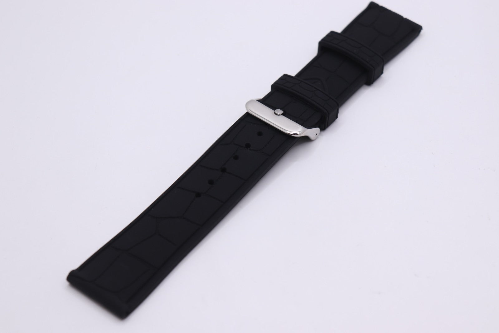 Alligator/Crocodile Cut Out Effect - Premium Silicone Rubber Watch Strap - Vegan
