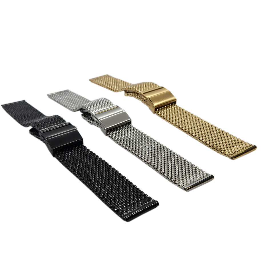 Milanese Mesh Watch Strap / Bracelet with Deployment Clasp 18mm, 20mm & 22mm