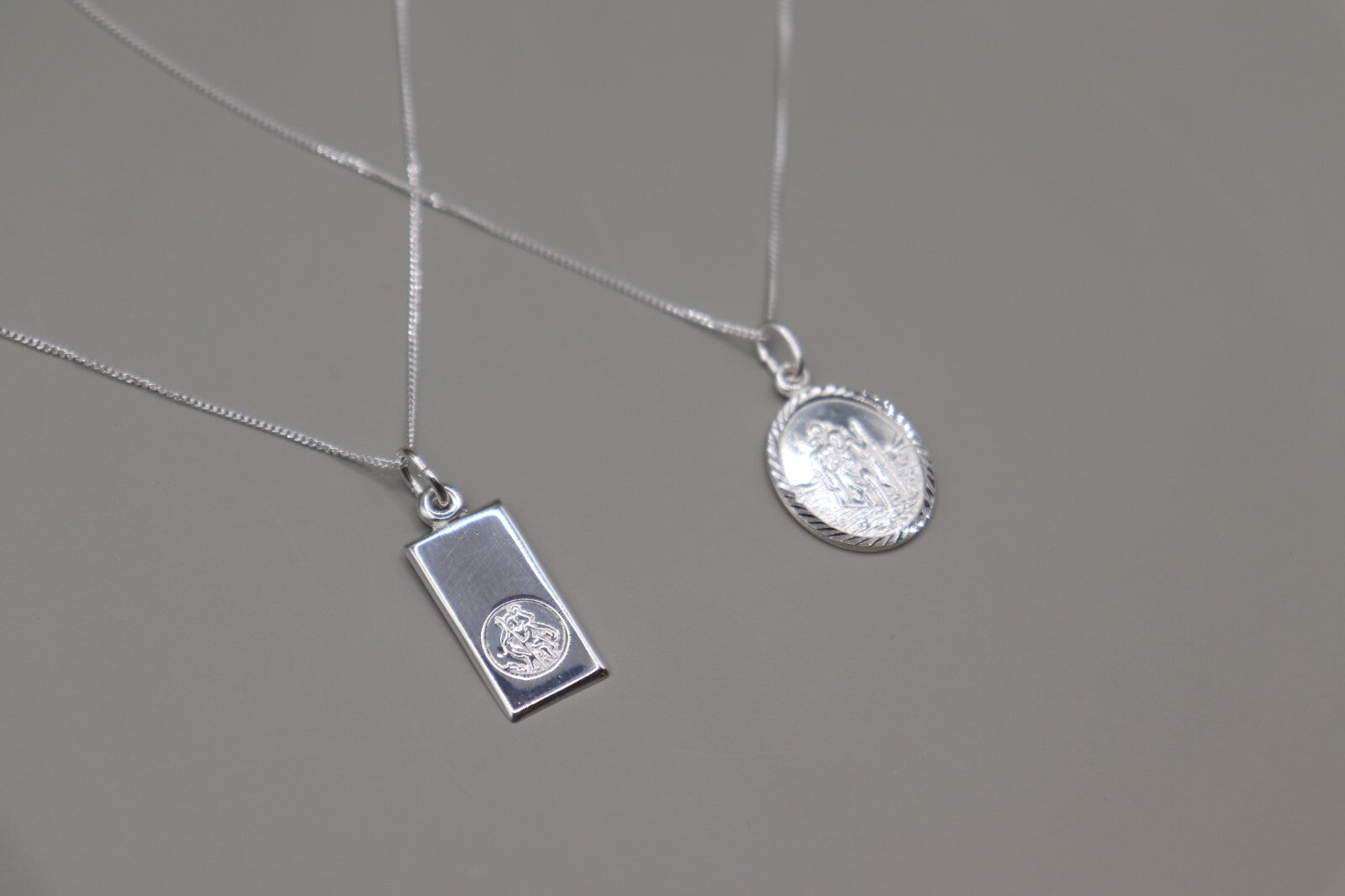 925 Genuine Silver St Christopher Pendant With Necklace 16"-18"-20"-22"