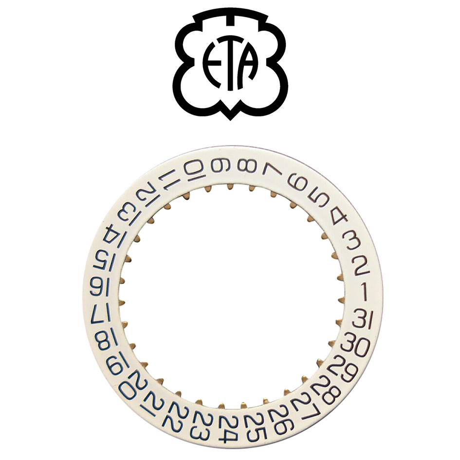 Genuine Swiss Eta 2824.2 Date Ring / Date Disc, also fits 2892.A2 + Many More
