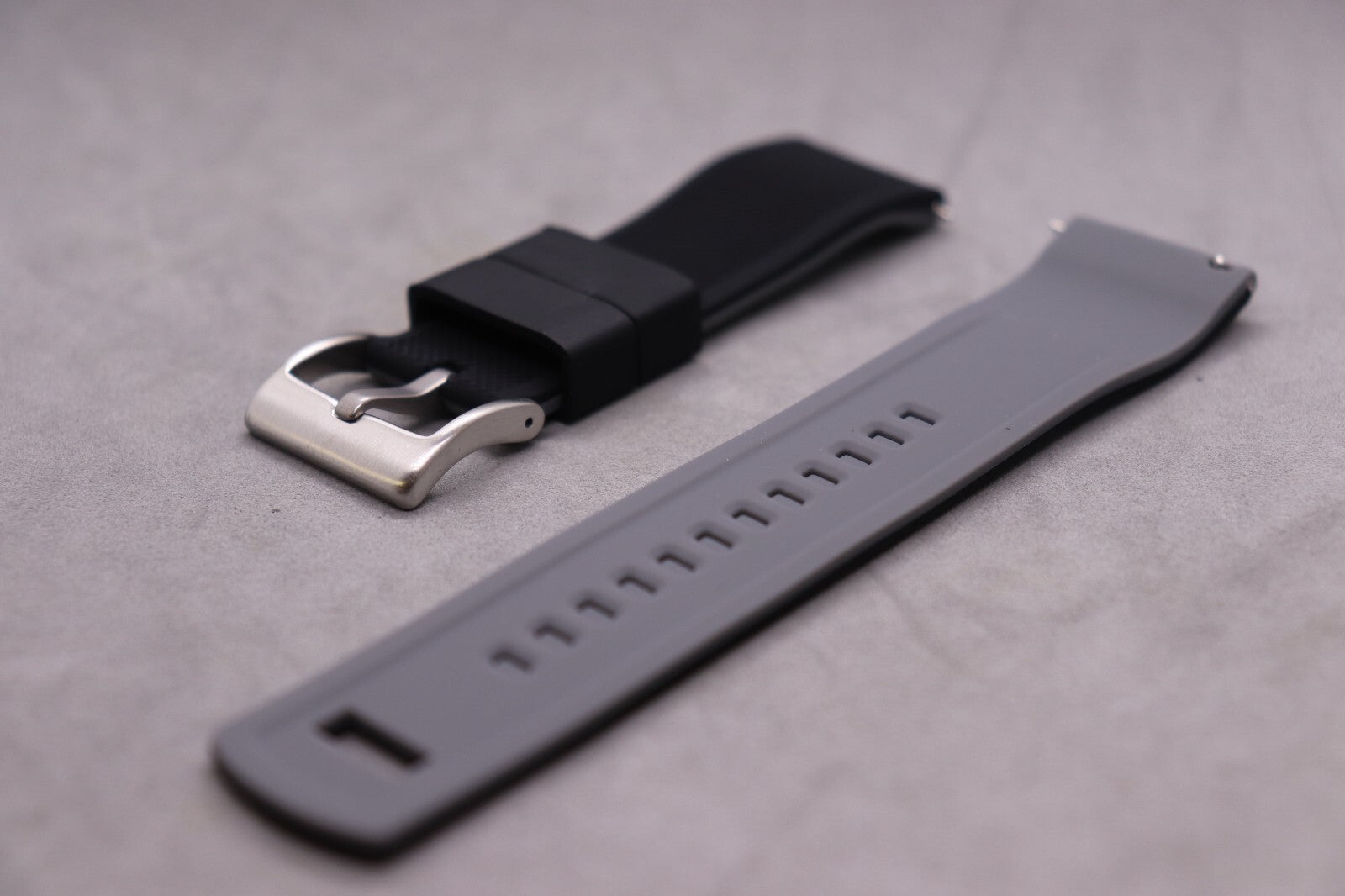 22mm SILICONE RUBBER DIVER/RACING CONTRAST WATCH STRAPS