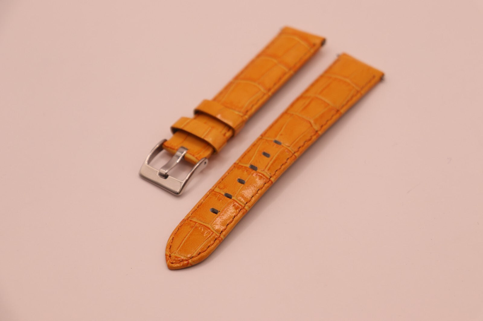 Luxury HIGH SHINE Padded Croc Grain, GENUINE CALF LEATHER, Ladies & Gents Sizes