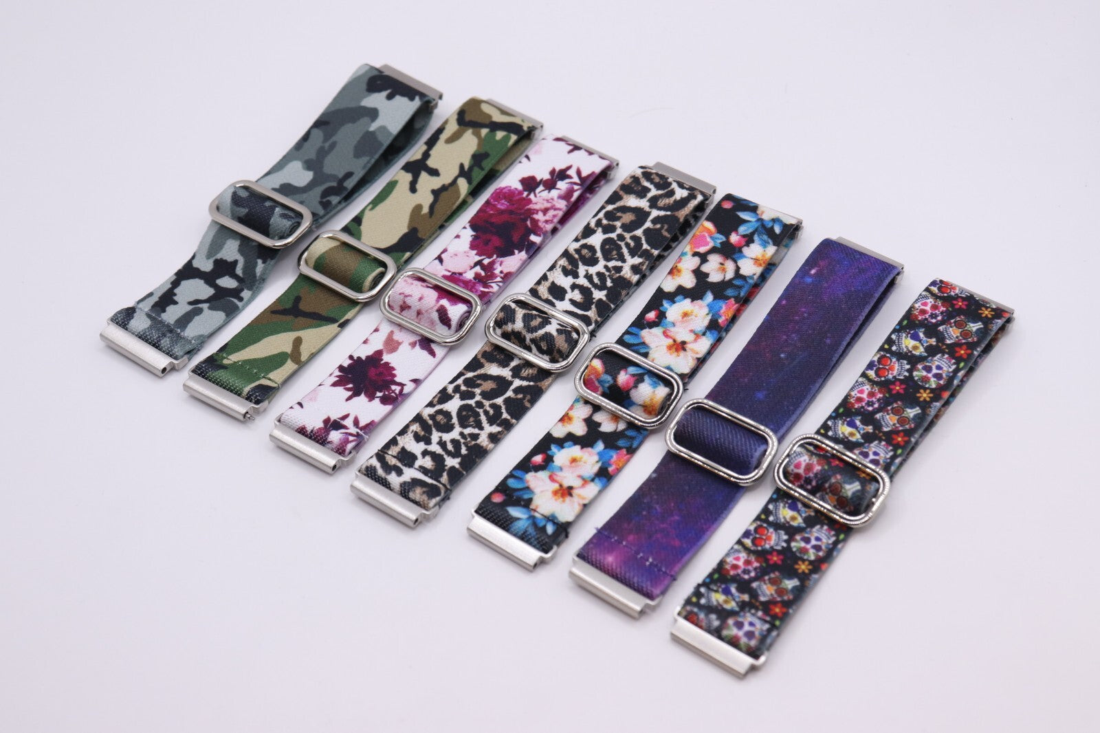 Elasticated Super Soft Nylon Watch Bands Strap - Dynamic Patterns - 20mm & 22mm