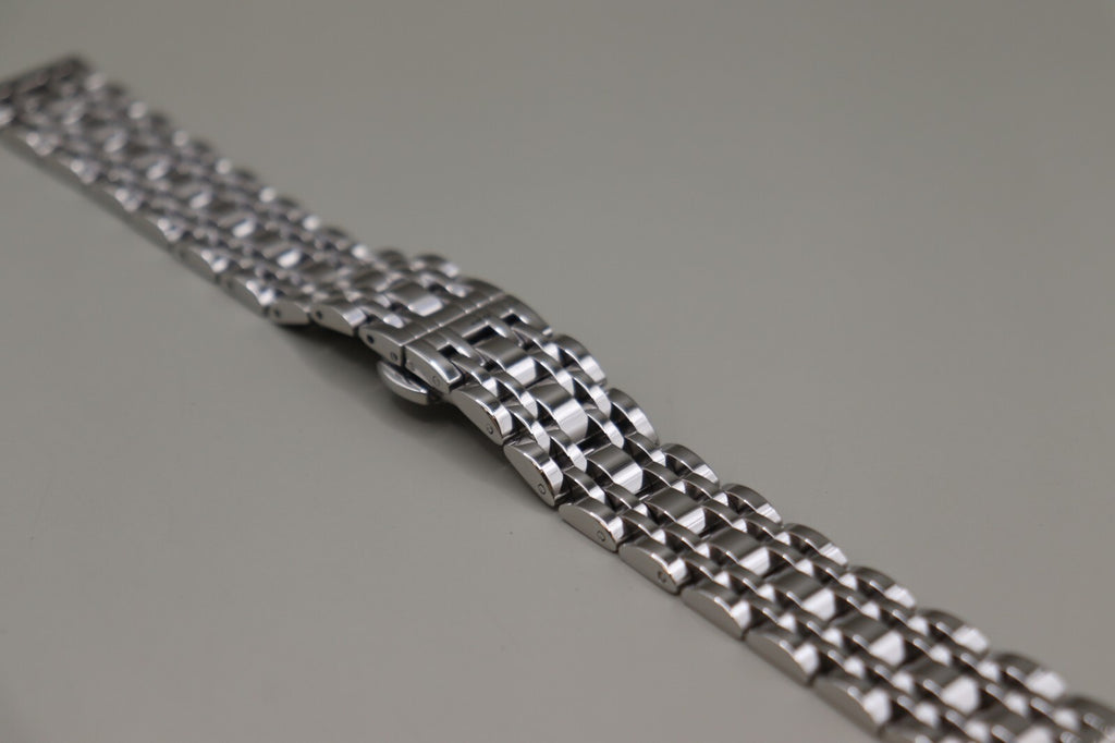 Full Mirror Solid Link 316L Stainless Steel Watch Strap 18 - 20 - 22 - 24mm