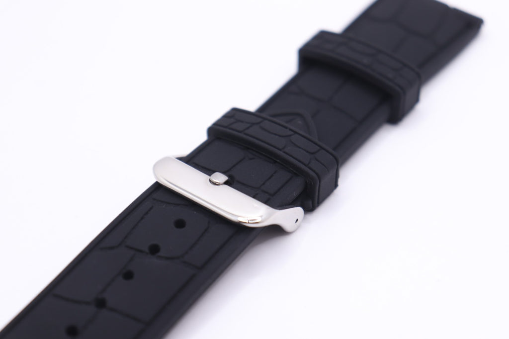Alligator/Crocodile Cut Out Effect - Premium Silicone Rubber Watch Strap - Vegan