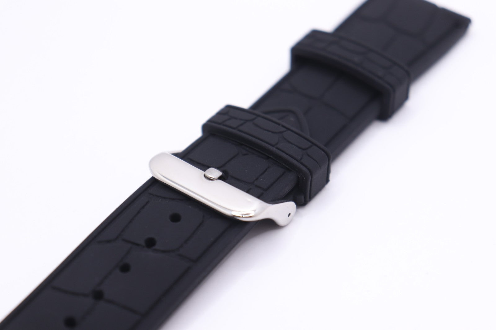 Alligator/Crocodile Cut Out Effect - Premium Silicone Rubber Watch Strap - Vegan