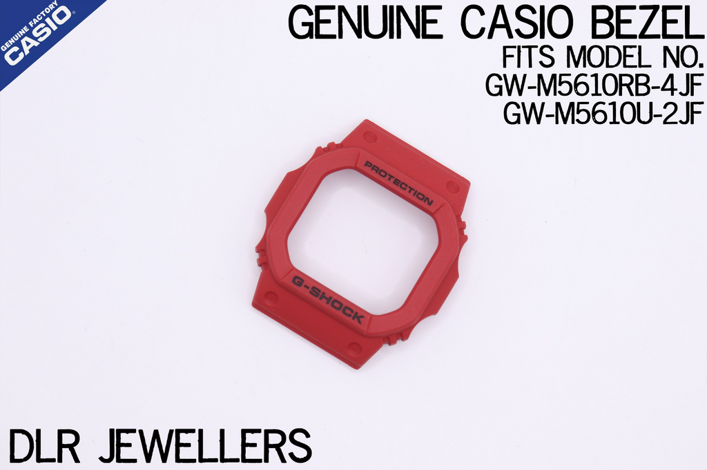 Genuine Casio RED Bezel Fits G-Shock Models GW-M5610RB-4, GW-M5610U-1ER
