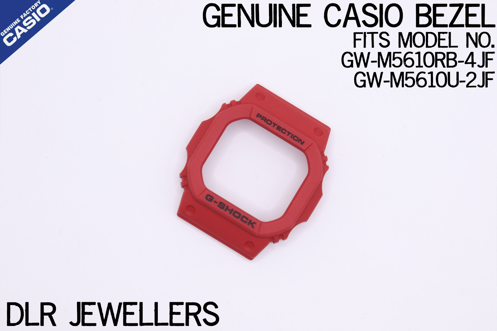 Genuine Casio RED Bezel Fits G-Shock Models GW-M5610RB-4, GW-M5610U-1ER