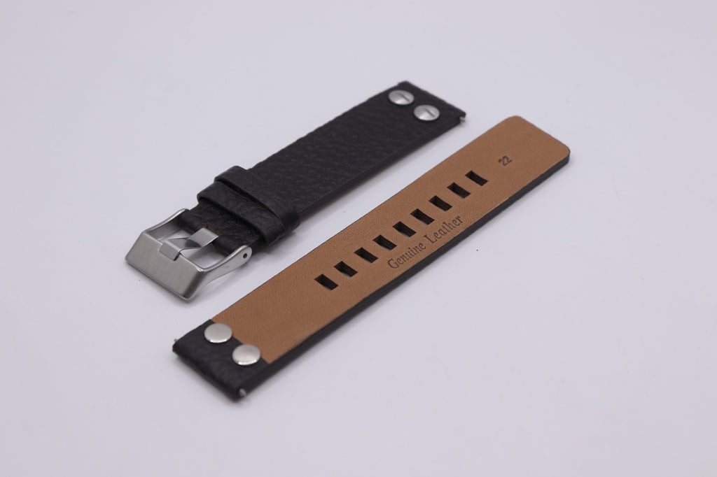 Luftwaffe WWII Pilot - Buffalo Grain Premium Leather Watch Strap w/ Screw Rivets