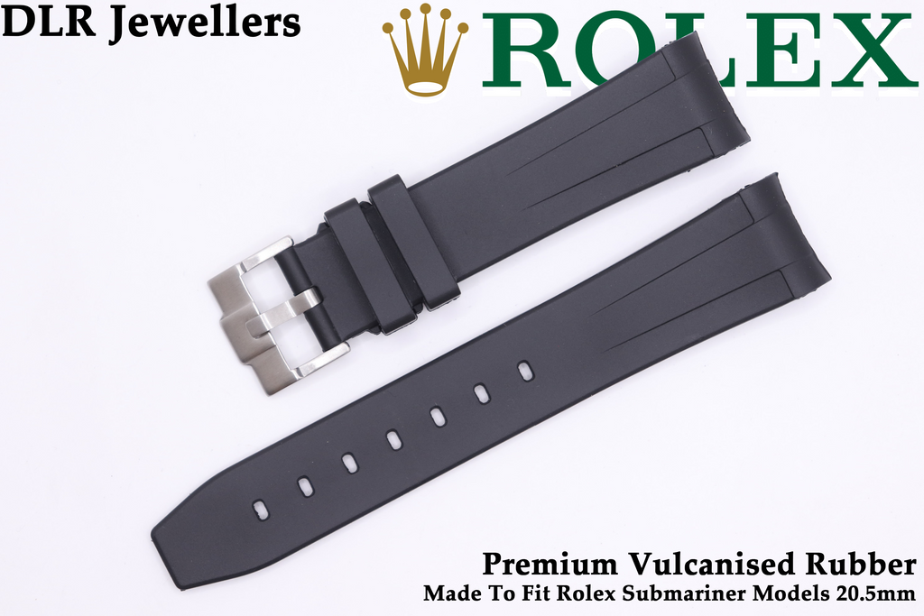 20.5mm VULCANISED SILICONE Watch Strap Made For ROLEX Submariner